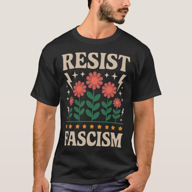 Camiseta Resistência ao fascismo Protesto Trump Anti Trump  (Frente)