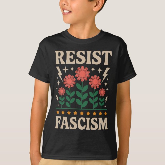 Camiseta Resistência ao fascismo Protesto Trump Anti Trump  (Frente)