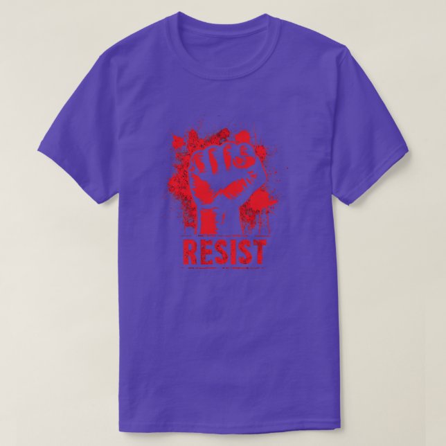 Camiseta Resistência ao Protesto Vermelho (Frente do Design)