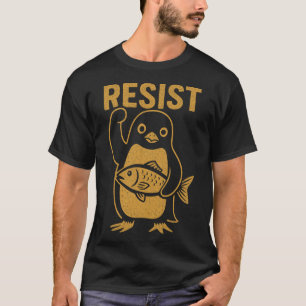 Camiseta Resistência ao Rebelde Penguin Anti-Trump Protesto