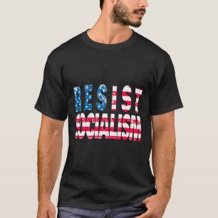 Camiseta Resistência ao Socialismo - Bandeira Patriótica do