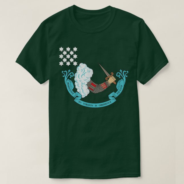 Camiseta RESISTÊNCIA AOS TIRANTES É OBEDIÊNCIA AO Patriota  (Frente do Design)