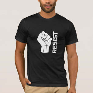 Camiseta Resistência com punho - em branco 0002