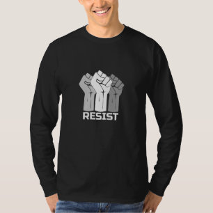 Camiseta Resistência com punho - em branco 0003