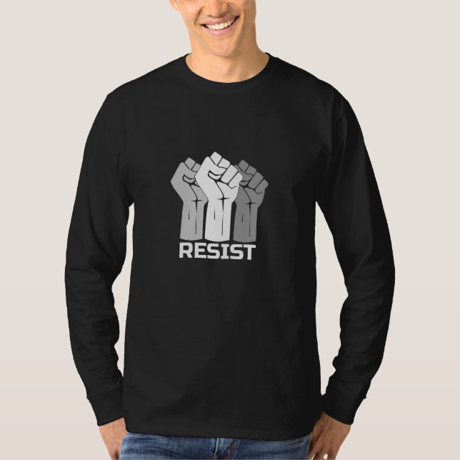 Camiseta Resistência com punho - em branco 0003 (Frente)