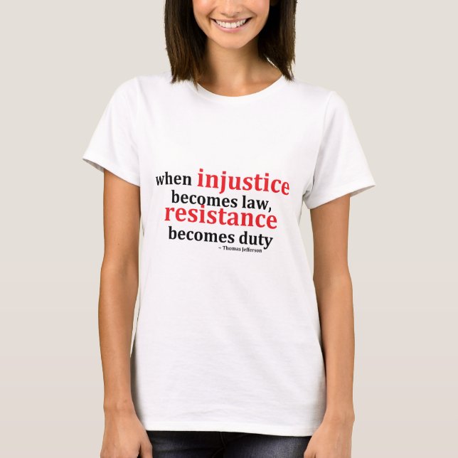 Camiseta Resistência da injustiça (Frente)
