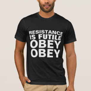 CAMISETA RESISTÊNCIA É OBEY OBEY OBEY FUNNY T-SHIRTS