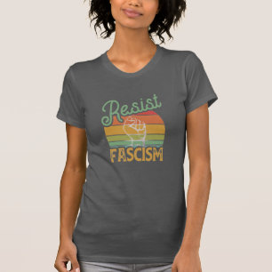 Camiseta Resistência Fascismo Anti-Fascismo Cinza Escura Ar