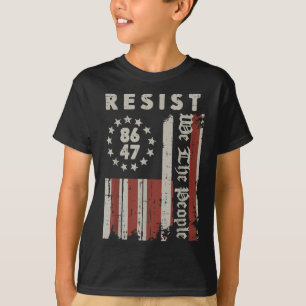 Camiseta Resistir A 8647 Bandeira Americana Nós, As Pessoas