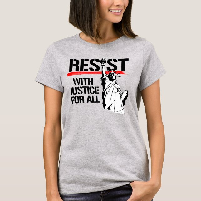 CAMISETA RESISTIR À JUSTIÇA PARA TODOS (Frente)
