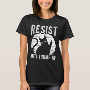 Camiseta Resistir Anti Trump Af Resistência Anti Trump Gato