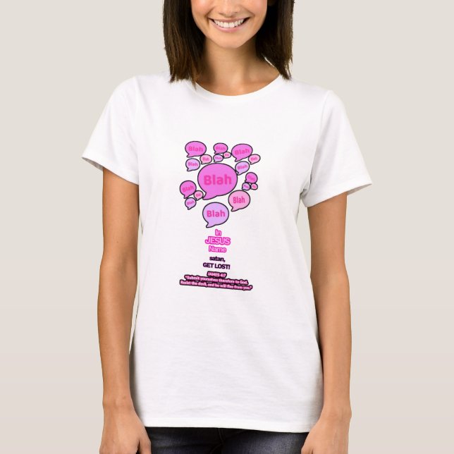 Camiseta Resistir ao diabo - Rosa (Frente)