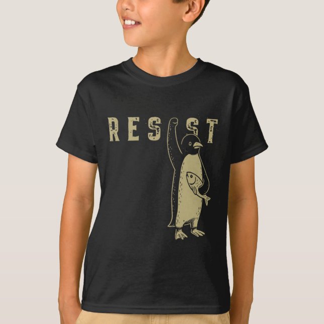 Camiseta Resistir ao pinguim 3 (Frente)
