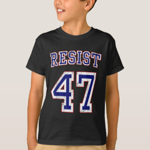 Camiseta Resistir ao Trump 47 Gráfico Retrotraído