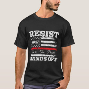 Camiseta Resistir Às Mãos Do Bandeira Americano 86 47