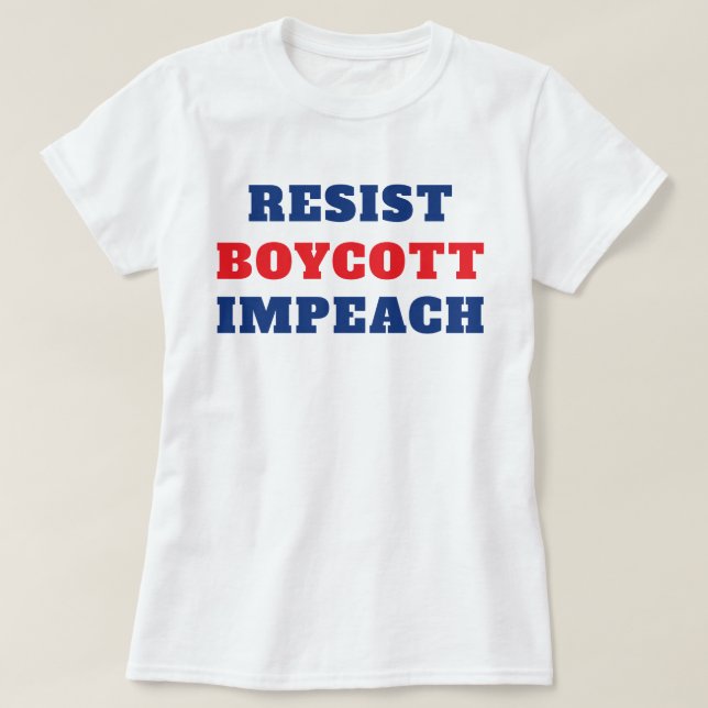 Camiseta Resistir Boicotar Impugnar  (Frente do Design)