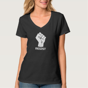 Camiseta Resistir com punho - em branco