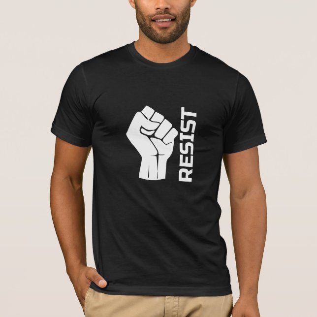 Camiseta Resistir com punho - em branco 0002 (Frente)