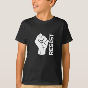Camiseta Resistir com punho - em branco 0002
