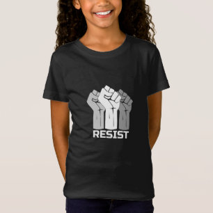 Camiseta Resistir com punho - em branco 0003