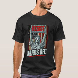 Camiseta Resistir Estátua da Liberdade Mãos Fora Protesto