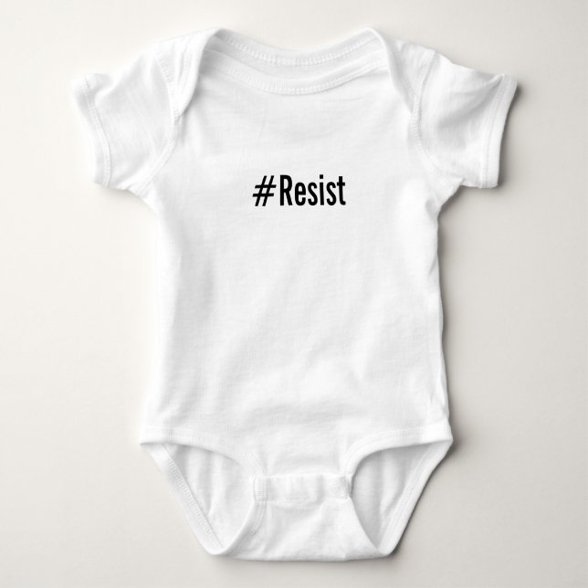 Camiseta #Resistir, negrito texto em branco (Frente)