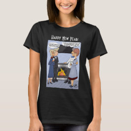 Camiseta Resolução de Ano Novo - Camisa-T-Negra-Mulher Negr