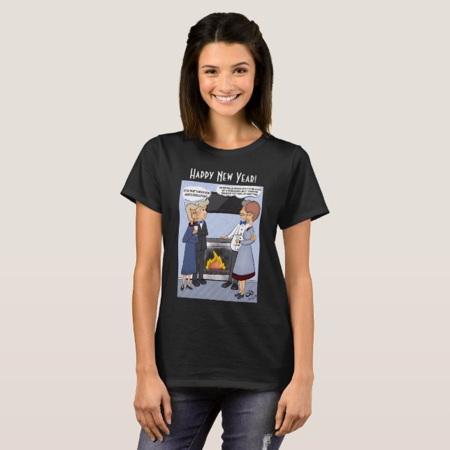 Camiseta Resolução de Ano Novo - Camisa-T-Negra-Mulher Negr (Frente Completa)