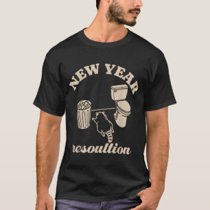 Camiseta Resolução de Ano Novo de Panda Bagunçado Engraçado