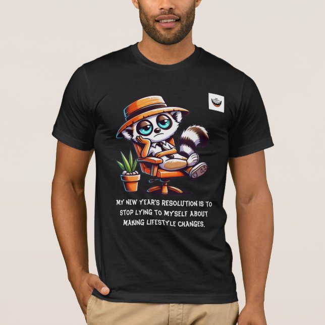 Camiseta Resolução honesta de Ano Novo (Frente)