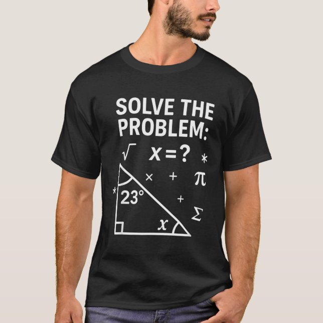 Camiseta Resolva O Problema Divertido Matemática 67 Meme Pr (Frente)
