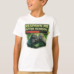 Camiseta Respawn Me Depois da Escola Gamer