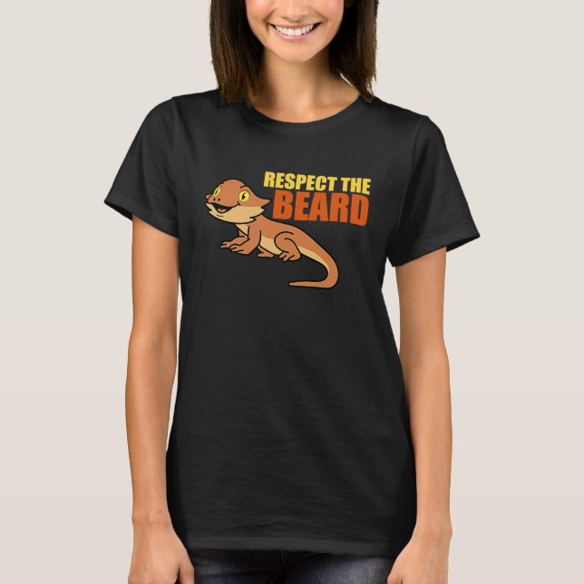 Camiseta Respect Beard Reptiles Bearded Dragon  Owner Graph (Frente)
