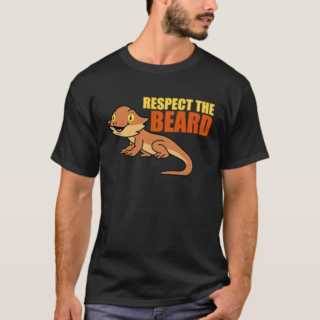 Camiseta Respect Beard Reptiles Bearded Dragon  Owner Graph (Frente)