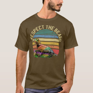 Camiseta Respect the Beard Funny Bearded Dragon Gift Design
