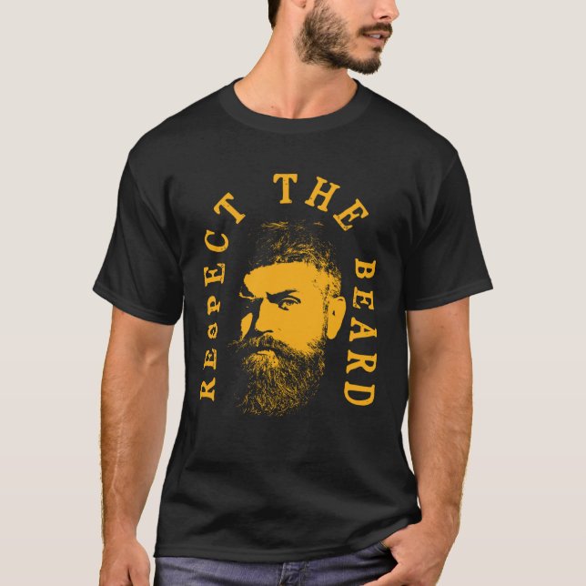Camiseta Respect The Beard Humorous Beard Quote (Frente)