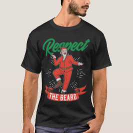 Camiseta Respect the beard santa claus