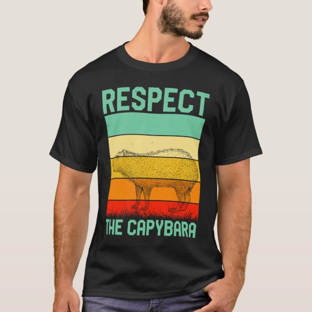 Camiseta Respect The Capybara Whisperer Wildlife  Animal Ro (Frente)