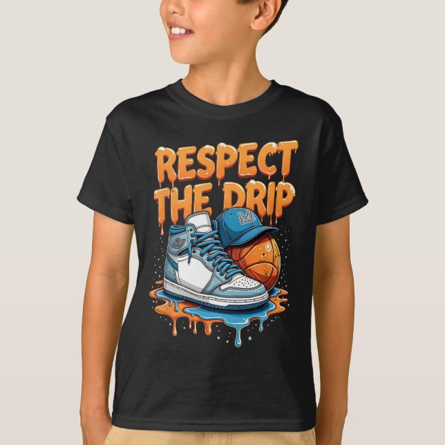 Camiseta Respect The Drip Sneaker Swag Sketll Street Style  (Frente)