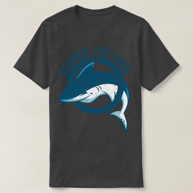 Camiseta Respect The Local I Fishes Shark Save the Animals  (Frente do Design)
