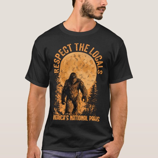 Camiseta Respect The Locals Americas National Parks Sasquat (Frente)