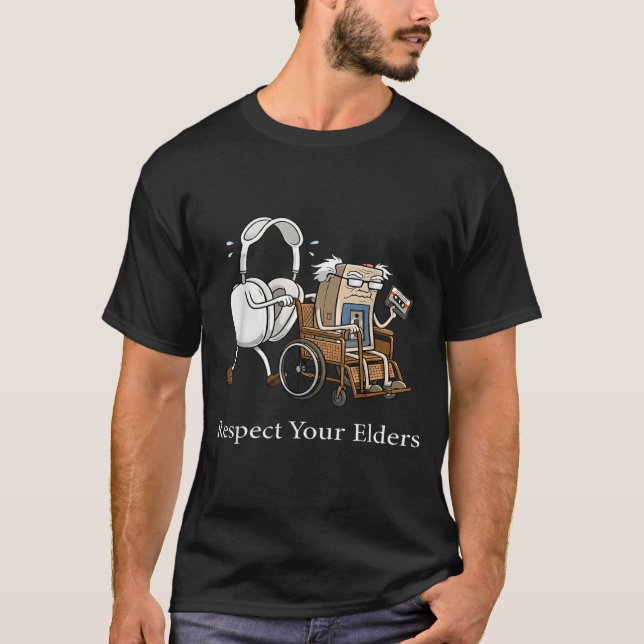 Camiseta Respect Your Elders Retro Gaming Funny Gamer Contr (Frente)