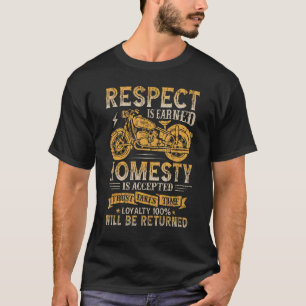 Camiseta Respeitar a lealdade é devolvido a Biker Motorcyc