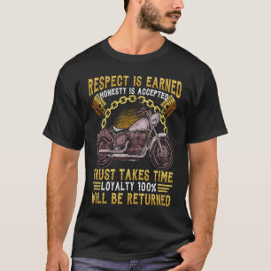 Camiseta Respeitar a lealdade é devolvido a Biker Motorcyc