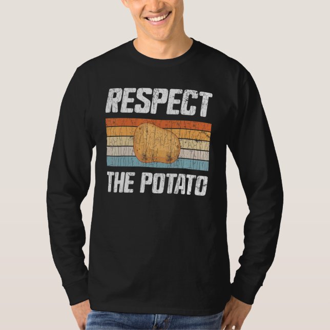 Camiseta Respeitar Batatas Batatas Vegetais Chips Comem Gr (Frente)