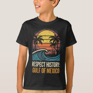 Camiseta Respeitar História Golfo Do México Retro Vintage B