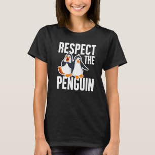 Camiseta Respeitar O Pinguim Aquático Animal