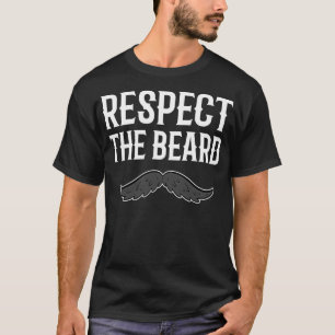 Camiseta Respeite a barba Legal e engraçada presente