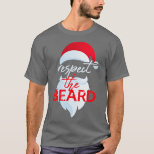Camiseta Respeite a barba santa claus engraçado natal 3