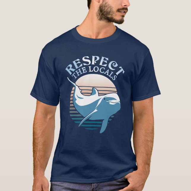 Camiseta Respeite a citação local - Consciencialização dos  (Frente)